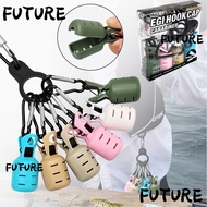 HL-FUTU 6pcs Kits Bait Protector, With Carabiner Fishing Tackle Squid Jig, Cuttlefish Umbrella Lure 