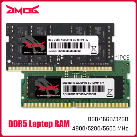 GMOG DDR5 RAM for Laptop 8GB 16GB 32GB 4800MHz 5200MHz 5600MHz XMP & EXPO Support SODIMM Notebook Ga