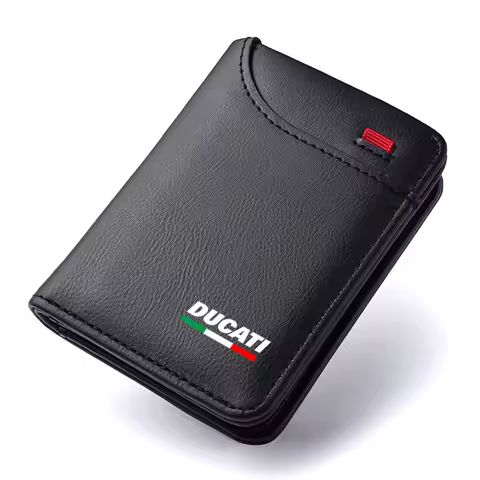 Leather Mini Credit Card Purse Portable Wallet Soft Wallet For Ducati Monster 796 795 821 696 695 60