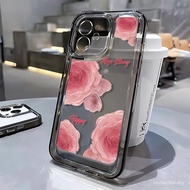 3 in1 Pink Rose Transparent space case for For Vivo Y77 Y77E Y50 Y51 2020 Y52S Y7S Y70S Y72 Y73S Y76