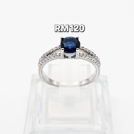Cincin Perempuan Perak Original 925 (Silver Ring 925) (Cincin batu ) (Cincin Moden) #Warna batu boleh pilih pm seller