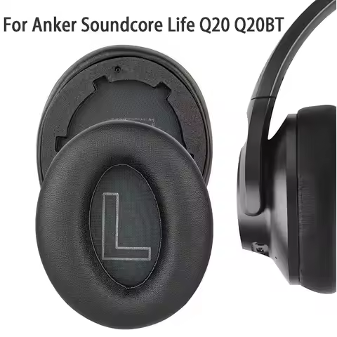 2Pcs Ear Pads for Anker Soundcore Life Q20 Q20BT Headphone Replacement Ear Pad Cushion Cups Cover Ea
