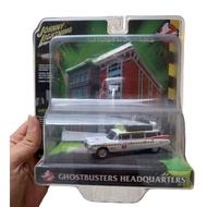 Johnny Lightning Ecto-1A Cadillac Ghostbusters Headquarters Diorama