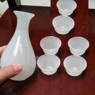 [Ancient Method White Jade] Exquisite Glass Wine Glass Retro Wine Glass Wine Set Glass Wine Dispense