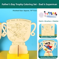 FUMENGLAN | DIY Fathers Day Gift Wooden Drawing Trophy