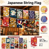 Japanese Lucky Cat Hanging String Flag Sushi Restaurant Banners Izakaya Decor