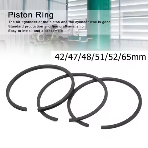 3pcs Air Compressor Piston Ring Pneumatic Parts For 42/47/48/51/52/65mm Cylinder Dia Piston Rings Se