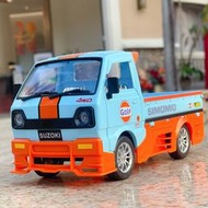 海灣涂裝版1/24小貨車模仿真合金車玩具開門聲光男孩運輸車模型