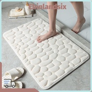 EBINLMY Bath Mat Household Bathroom Washable Water Absorption Cobblestone Embossed