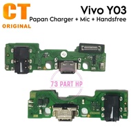 Vivo Y03 Mic Charger + Handsfree Connector Board / V2332 - Flexible Flexible Flexible Connector Conn