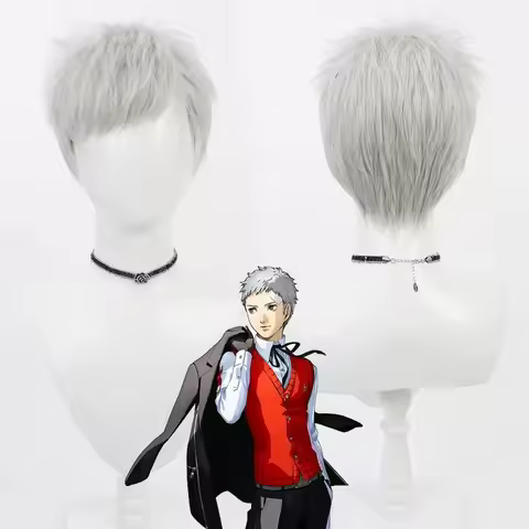 Anime Shin Megami Tensei Sanada Akihiko Cosplay Wig Heat Resistant Synthetic Party + Wig Cap