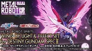 (己截訂) [因Carousell限回覆次數, 如有問題查詢, 請往物品「詢問台 Q&amp;A」內提問, 此出售品內的提問將不會回答] 預訂2024年7月 &amp; 8月 Bandai 魂限 Metal Robot魂 Gundam Seed 命運高達 Destiny Gundam Spec II 連 光之翼 Wing of Light &amp; Effect Set 行版 一套2盒 不散賣