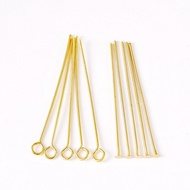 Curved Hook Pearl Jewelry DIY Word needle T Nine-shaped Needle Threading Handcraft0.5Beaded18K Gold9