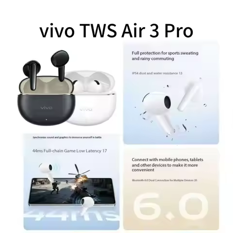 New VIVO TWS Air 3 Pro wireless headset 50dB noise reduction and long battery life HD sound quality 