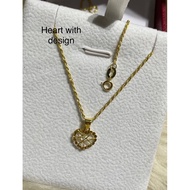 ☫♠♟COD✔️ PAWNABLE ✔️ heart pendant necklace 100% legit gold