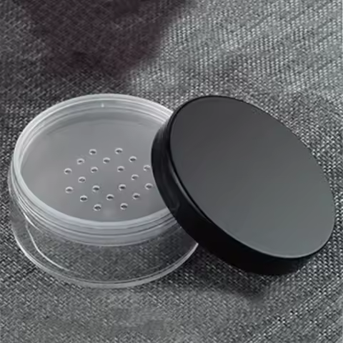 2pcs 30g/50g Plastic Loose Powder Jar with Sifter Empty Cosmetic Container Makeup Compact Portable L