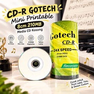 CD-R GOTECH Mini Printable 8cm 210MB Empty CD Media