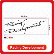 [039]Quality Car Sticker Racing Development [20.5cm x 7.5cm][Sticker Cutting][Black/White/Red/3M Ref