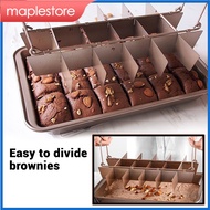 Maplestore  Non Stick Brownie Mould Loyang Brownies with Cutter Baking Pan Acuan Brownies Pan Baking
