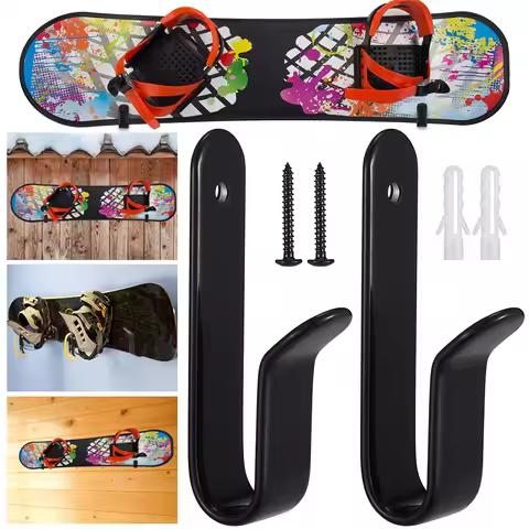 2Pcs Snowboard Mount Storage Storage Horizontal Snowboard Wall Mount Clips Snowboard Display Stand f