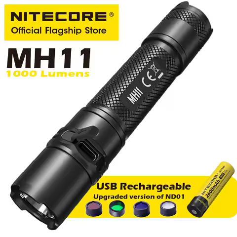 NITECORE MH11 USB Rechargeable Flashlight Strong Outdoor Riding Night Fishing Super Bright Portable 