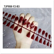 Plain glossy long false nails A2