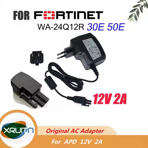 Original APD FOR FORTIGATE WA-24Q12R FORTINET FIREWALL 30E 50E FG-51E FWF-51E 12V 2A 24W Power Suppl