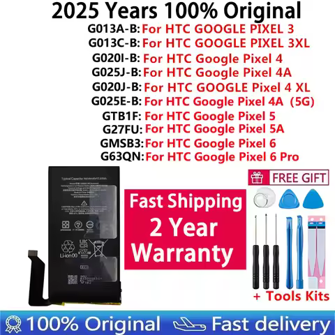 100% Original New Battery For HTC GOOGLE 2 2B PIXEL 3 Pixel3 XL 3XL 4XL Pixel4 XL PIXEL 4 4A 5A 5 5G