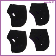 4 Pcs Heel Protectors Insole Support Plantar Wrap Ankle Brace 10.00X8.00X2.00CM Black  zymais