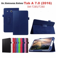 For Samsung Galaxy Tab A 7.0 (2016) SM-T285 T280 T280N T281 Tablet Ultra-thin PU Leather Case Adjust