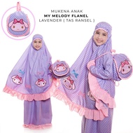 ART L44D Indonesian Mukena Center Children's Mukena Melodi Flannel Lavender Backpack