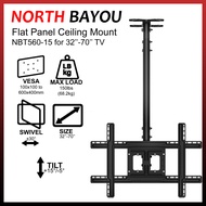 Tv Ceiling Bracket Adjustable TV Ceiling Mount Rigid & Stable Bracket Fit 32" to 65" LCD LED for Com