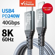 USB4 240W 40Gbps Type-C Full-Featured Cable | Ultra-Fast Charging | 8K Display | Compatible with Thu