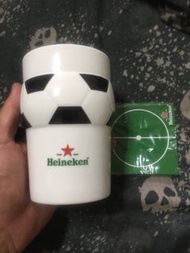 Heineken 海尼根足球杯+杯墊