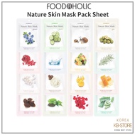 [FOODAHOLIC] Nature Skin Mask Pack Sheet Mask Face Mask  25ml 16typs