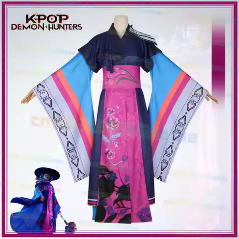 Newest Kpop Demon Hunters Celine Cosplay Costume Coat Dress Hat Belt Props Outfit For Women Girls Ha