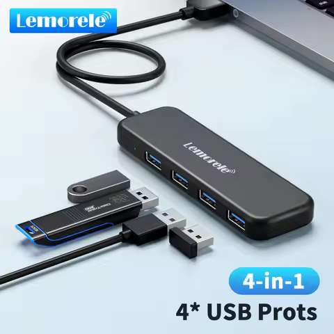 Lemorele USB 3.0 HUB 4 in 1 Type C Adapter 4 Ports Slot USB C Hub USB Hub 3.0 High Speed For Laptop 
