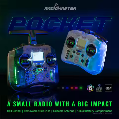Radiomaster Pocket Remote Control FPV Traverse Aircraft Model Portable Personalized Elrs CC2500 Prot
