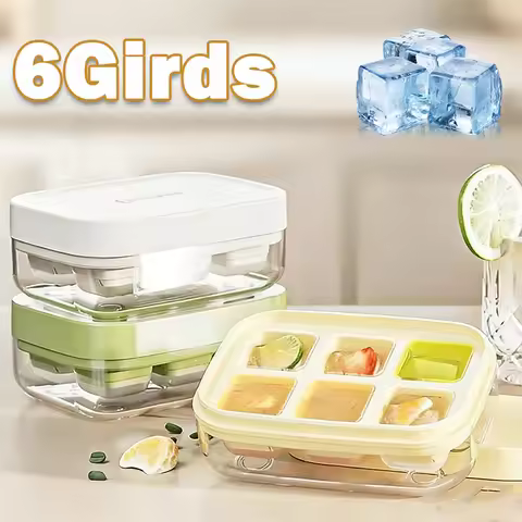 Push Ice Cube Mould Ice Compartment Mini Summer Ice Mould Ice Storage Box Silicone Ice Cube Mould wi