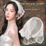 Turban head scarf, convenient triangle beach scarf, Bandana scarf