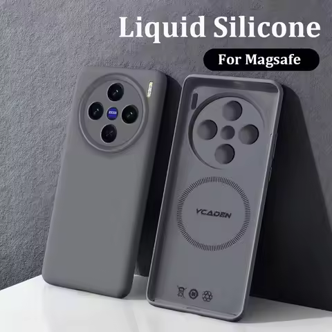 Wireless Charging Magnetic Liquid Silicone Case For Vivo X200 X100 S20 S19 X90 S IQOO 13 12 11 iPro 