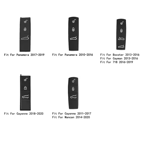 Car Key Button Pad Replace Fit For Panamera Cayenne Cayman Macan Boxster 718 911 Silicone Remote Key