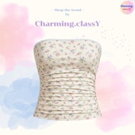 Preoder 7-10 Days Strapless Flower Shirt Cute