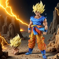 Anime Dragon Ball Super Saiyan Goku Action Figure Replaceable head pvc 27cm Collection Model Toy For