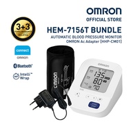 OMRON Automatic Blood Pressure Monitor + Ac Adapter | Monitor Tekanan Darah HEM-7156T + Penyesuai
