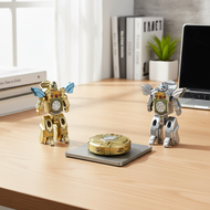 Mechanical Transformation Fidget Decompression Toy - Robot Spinning Top  Robot Gasing Berputar denga