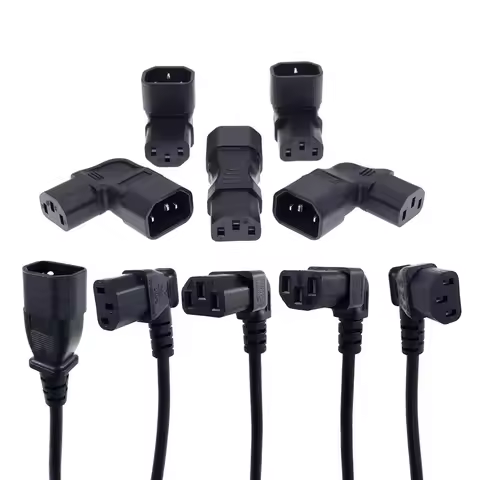 IEC60320 C13 Angle Converter Angle Extension Cable C13 to C14 PDU Angle Power Cables Male to Female 