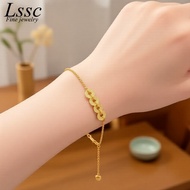 Ladies Feng Shui Five Emperor Coin Cuff Bangle - Symbol of Abundance & Safety  Gelang Bangle Feng Sh