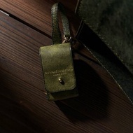 真皮寵物拾便包 車用垃圾袋收納 磨砂橄欖綠