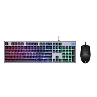 COMBO Wired Computer Keyboard and Mouse Set (2 USB) HP KM 300F LED, Black, 1930, 1919, SMK648M2AG